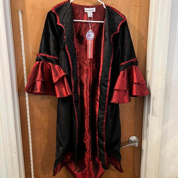 Size S - Halloween Costume - NWT - Black and Red Gothic Jacket - Picture 1 of 7